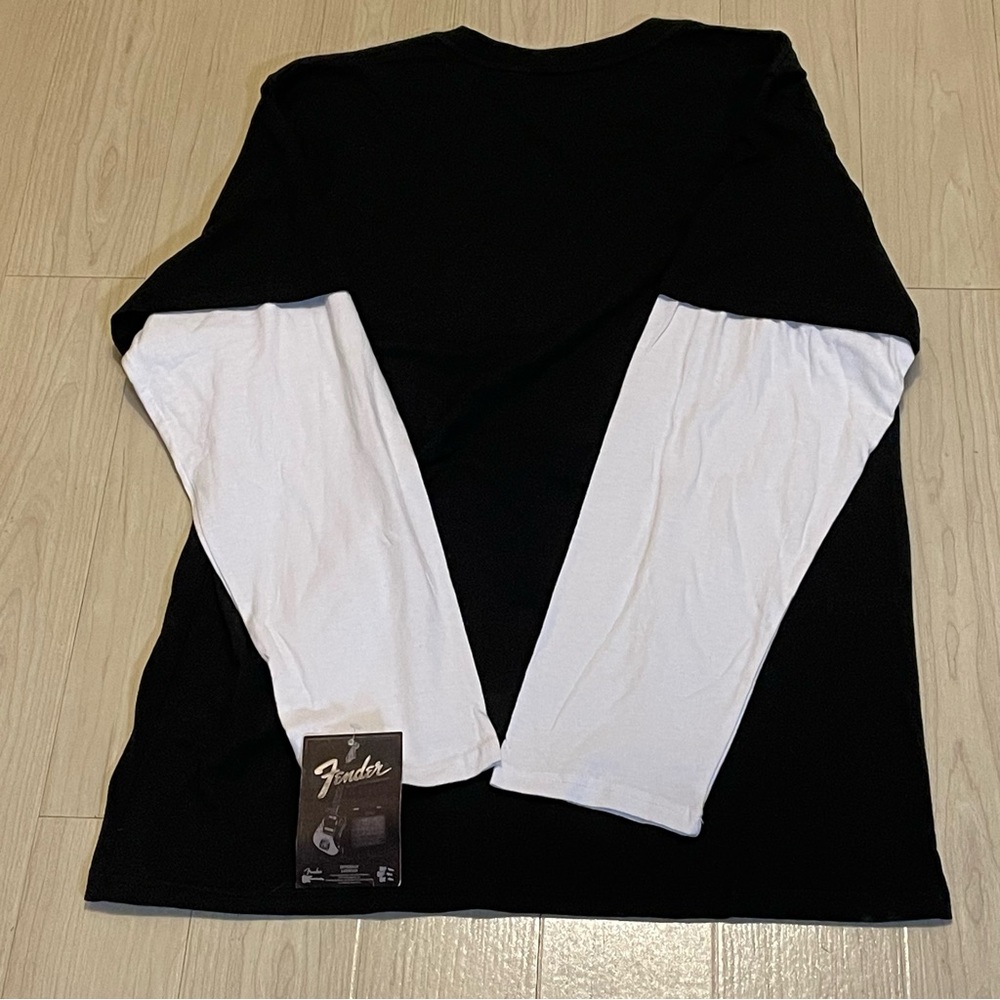 NWT Fender Rock and Roll Lifestyle Black and White Long Sleeve T-Shirt Size  XXL - Picture 13 of 16